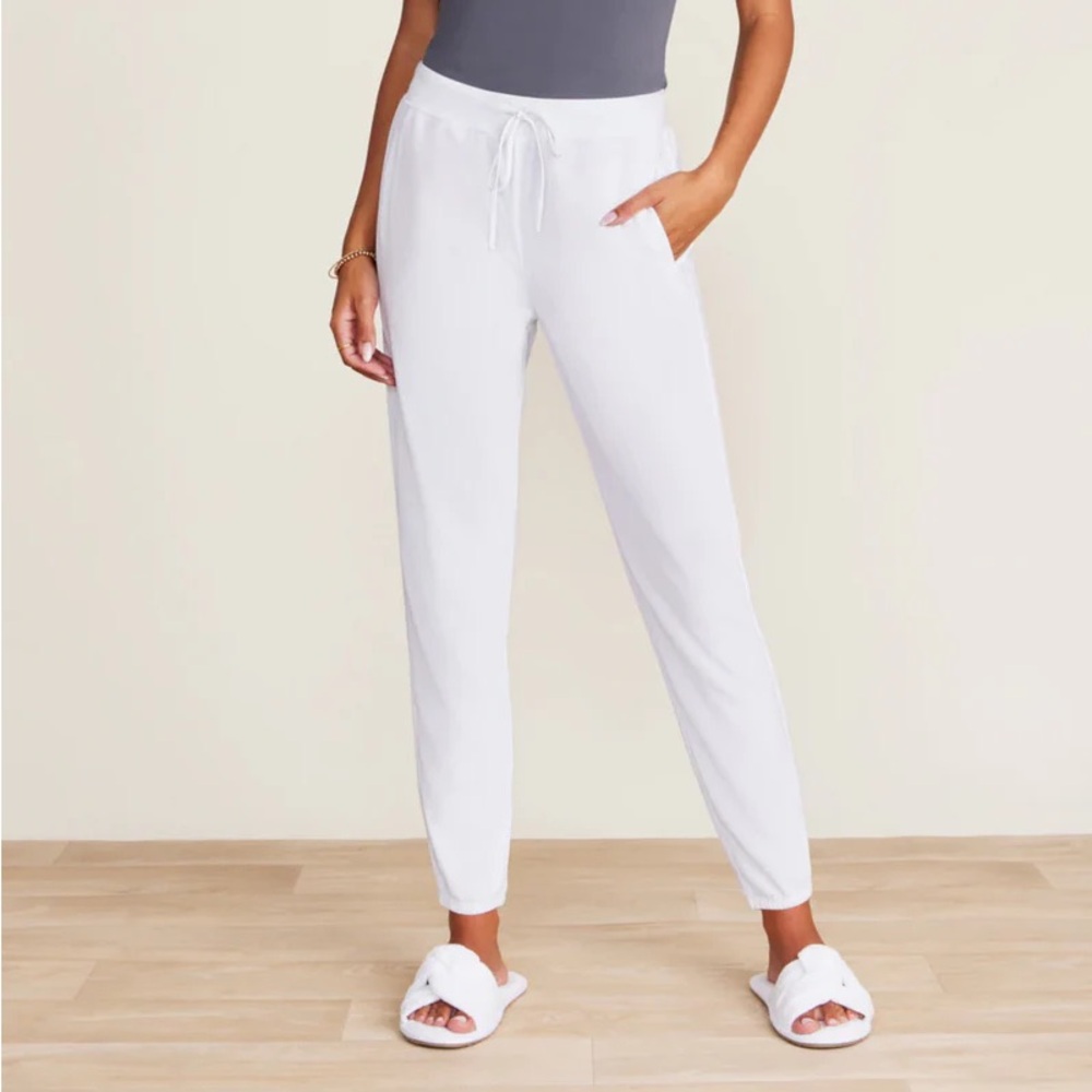 Barefoot Dreams Soft White Track Pants